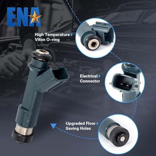 ENA Fuel Injector for FJ1083 2320909100 2320909100 8002119N Compatible with Toyota Tacoma Tundra V6 40L 2006 2007 2008 2009 2010 2011 2012 2013 2014 2015 Set of 6 - Image 3