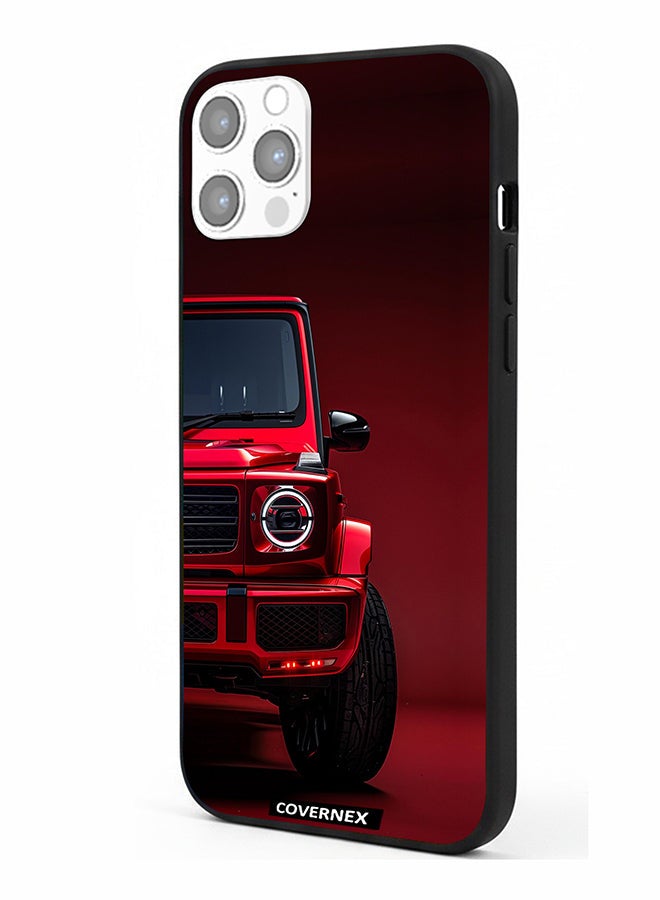 Covernex Apple iPhone 12 Pro Protective Case Cover Printed Featuring Crimson Luxury SUV - Image 1
