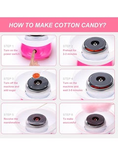 SUPREMIUM Cotton Candy Machine – 500W Portable Candy Floss Maker for Kids & Adults, Sugar-Free & Hard Candy Compatible, Easy to Use & Clean, Ideal for Birthday Parties, Gifts, Includes Stick  - Image 4