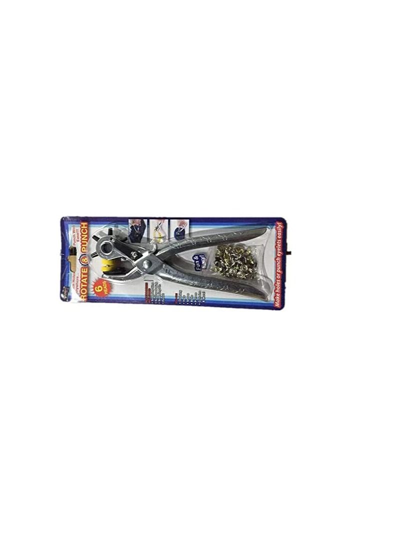 Leather Belt Hole Punch Plier Eyelet Puncher Revolve Sewing Machine Bag Setter Tool Watchband Strap Household leathercraft  - Image 2