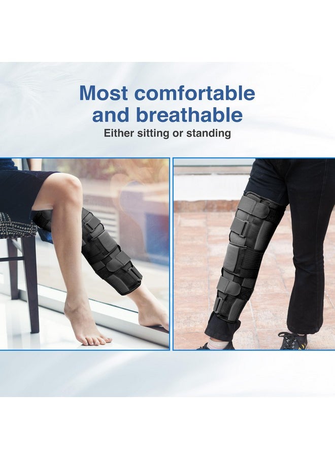 Wonder Care - Knee Immobilizer Brace For Knee Support For Dislocation Injuries Ligament Tear Wraparound Knee Stabilizer Splint For Men & Women (19” Long) (4Xl) - Image 1
