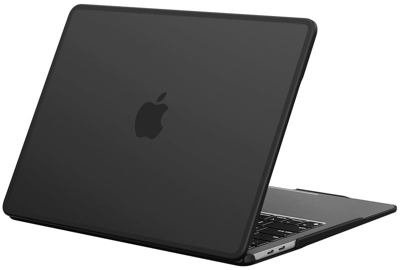 BlueSwan غطاء BlueSwan متوافق مع MacBook Air الجديد 13/13.3 بوصة 2018 2020 2021 ، M1 A2337 A2179 A1932 ، إطار TPU مضاد للتمزق + غطاء واقي غير لامع فائق النحافة - أسود مطفي - Image 1