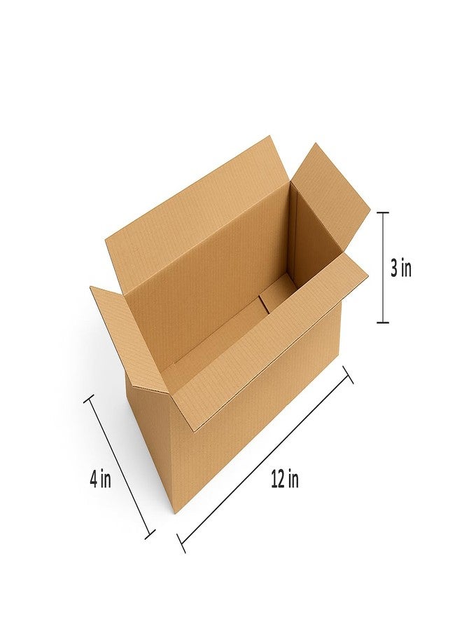 Powerlon® 12 x 4 x 3 Corrugated Cardboard 3 Ply Box For Packing, Moving, Shipping, Gifting Multi Propose Use - Image 2