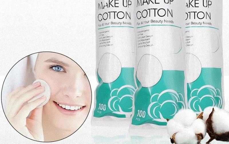 100% Pure Cotton Rounds for Face,100 Count Makeup Remover Pads Pearl Cotton Sheet,Hypoallergenic, Lint-Free,For Sensitive Skin Beauty and Personal Care,Pack of 100 Cotton Pads - Image 4
