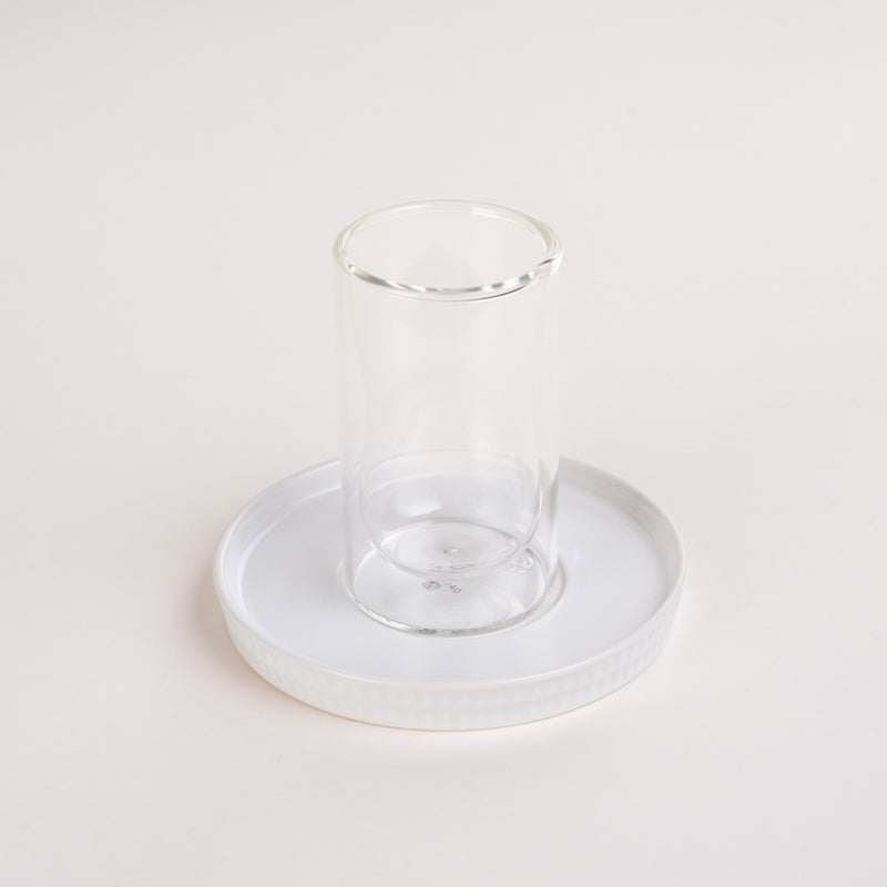 Dallaty white porcelain and glass Tea and coffee cups set 18 pcs - Image 3