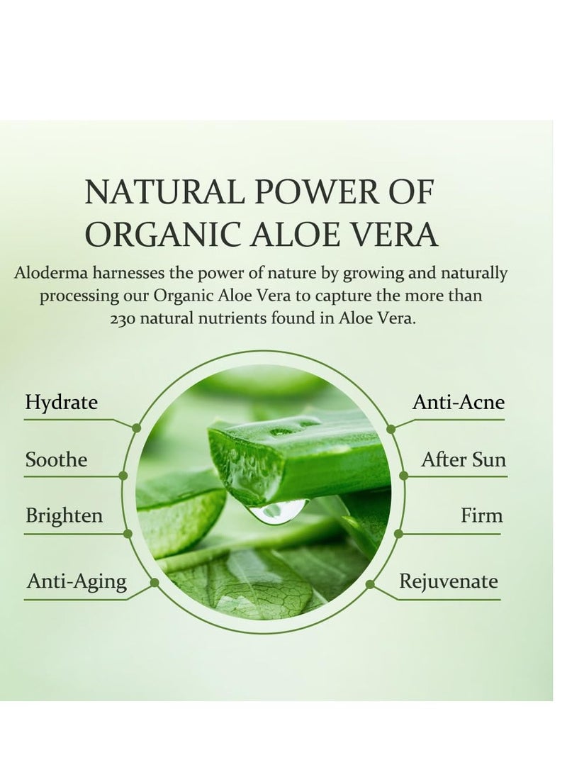 Aloderma Aloderma 99% Organic Aloe Vera Gel Made within 12 Hours of Harvest, Refreshing Travel Size Aloe Vera Gel for Face & Body, Cooling, Soothing Instant Relief for Skin & Sunburn, Hydrating Aloe Gel, 1.5oz  - Image 3
