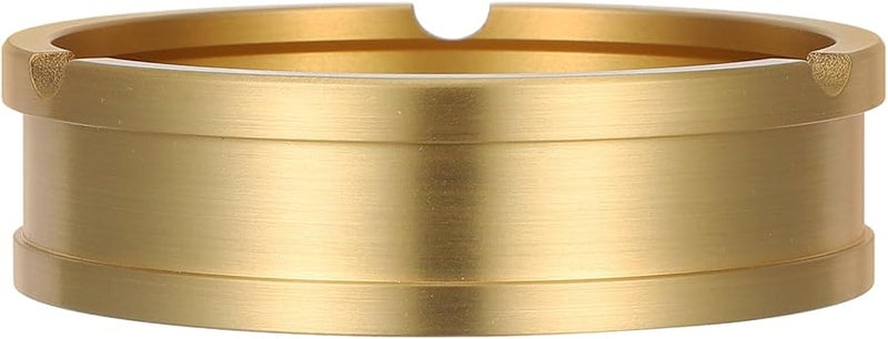 منفضة سجائر نحاسية بلمسة نهائية من الذهب المشذب، حامل رماد داخلي، صينية زخرفية صغيرة - Image 1