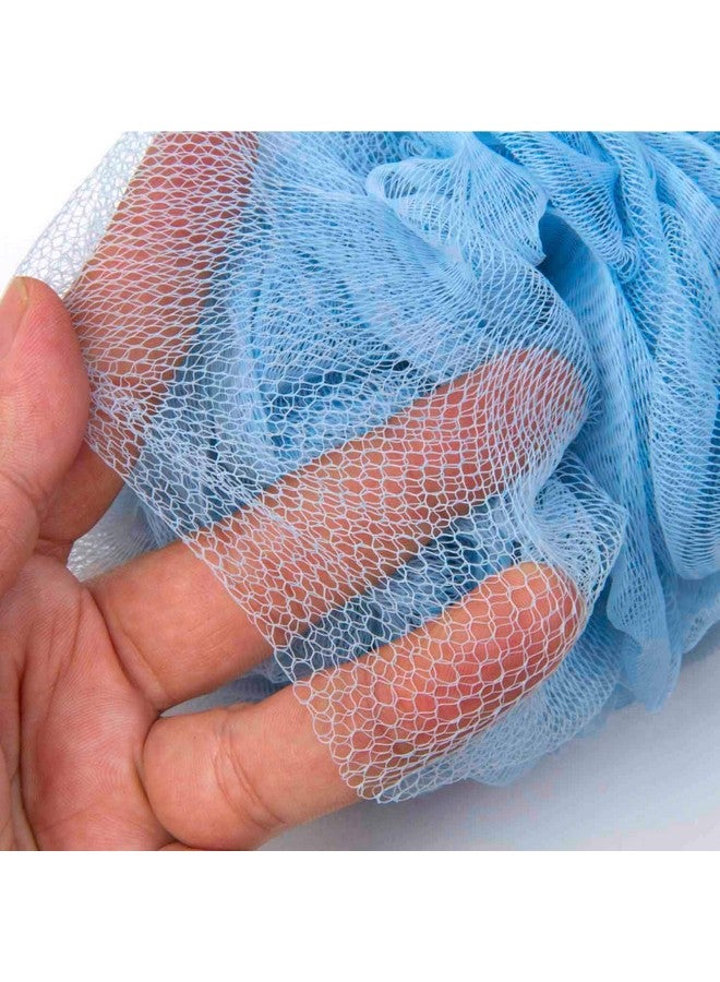 Arswin Loofah Back Scrubber For Shower, Wooden Long Handle Bath Sponge Lufa Shower Brush, Soft Nylon Mesh Back Cleaner Washer, Women & Men Exfoliating Luffa Pouf On A Stick For Body (Blue) - Image 5
