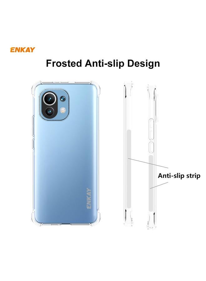 ENKAY Case For Xiaomi Mi 11 Hat-Prince Clear TPU Shockproof Case Soft Anti-slip Cover + 3D Full Screen PET Curved Hot Bending HD Screen Protector Soft Film, Support Fingerprint Unlock - Image 5