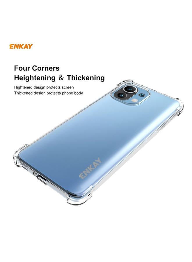 ENKAY Case For Xiaomi Mi 11 Hat-Prince Clear TPU Shockproof Case Soft Anti-slip Cover + 3D Full Screen PET Curved Hot Bending HD Screen Protector Soft Film, Support Fingerprint Unlock - Image 3