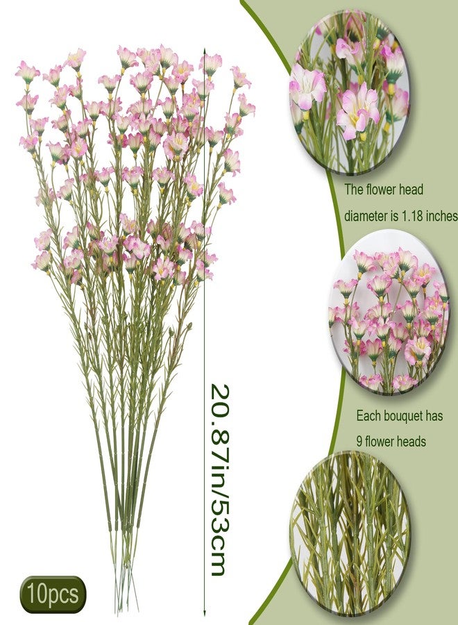 CITYES 10pcs Artificial Flower Lily of The Valley Pink - Image 2