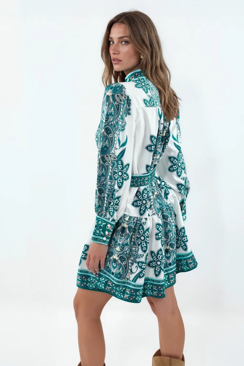 Jennyfer Printed Belted Mini Dress - Image 2