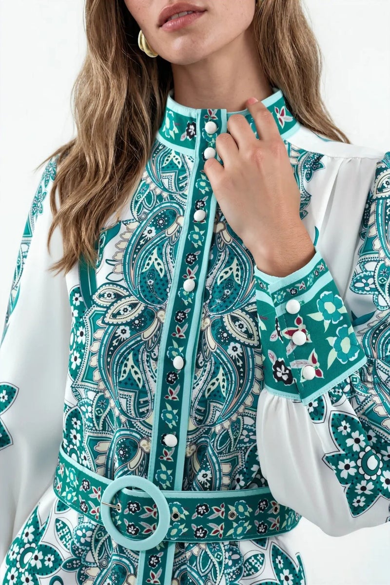 Jennyfer Printed Belted Mini Dress - Image 4
