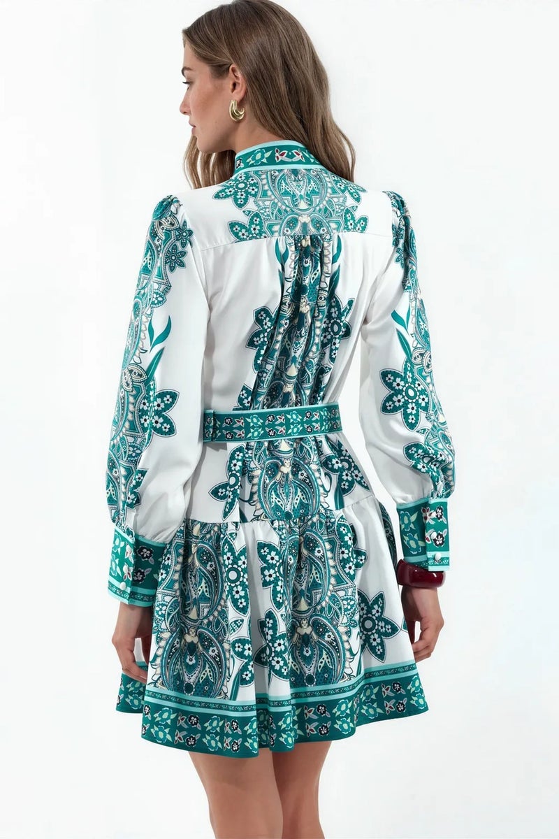 Jennyfer Printed Belted Mini Dress - Image 3