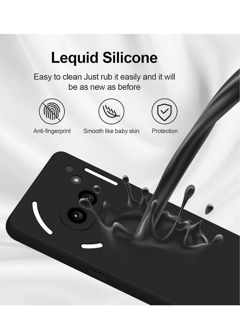 TIGER غطاء هاتف Nothing Phone 2A | سيليكون ناعم سلس كامل الجسم | بطانة ميكروفايبر ناعمة لحماية ضد الخدوش | مقاوم للصدمات والسقوط | تصميم نحيف وخفيف الوزن | تشطيب غير لامع مضاد لبصمات الأصابع | متوافق مع الشحن اللاسلكي | غطاء واقي متين لهاتف Nothing Phone 2A (6.7 بوصة) أسود - Image 3