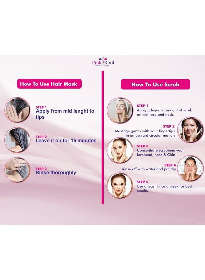 Pink Root - Garlic Hair Mask 500Ml With Mango Scrub 500Ml - Image 1