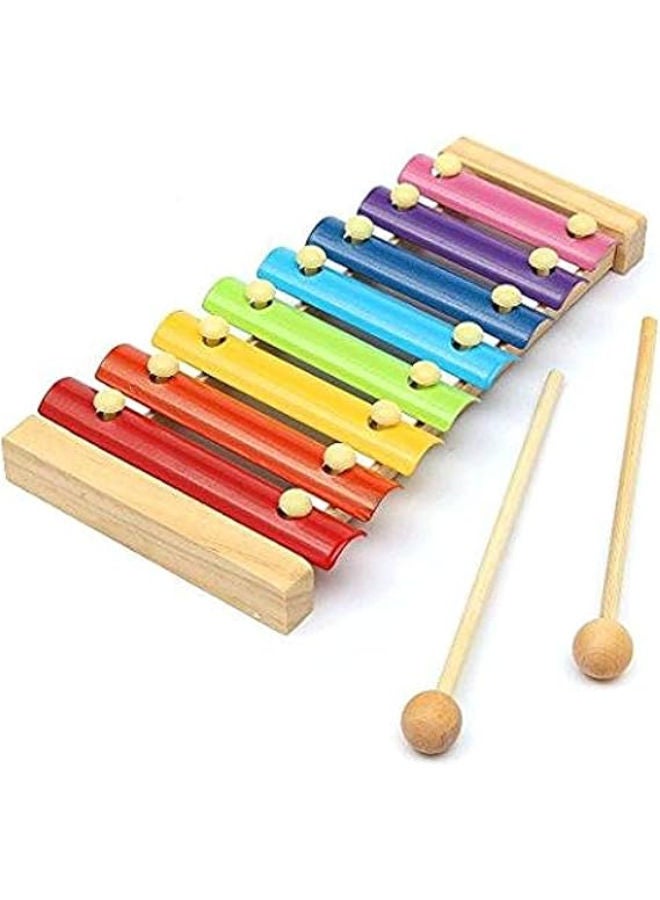 Piano wooden instrument for children 8 notes xylophone kids toys - Image 1