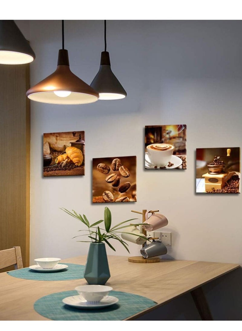Decorior Modern art panel, 4 pieces, 60X60CM, 30mm thick, high-quality digital printing - UV layer to protect colors - decoration for rooms, offices, and gifts - easy to install - no nails required, self-adhesive - Image 3