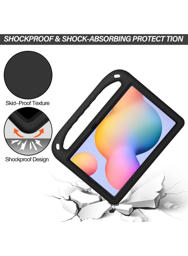 Tablet Case For Samsung Galaxy Tab S6 Lite 10.4" 2024/2022/2020 SM-P610/SM-P615 Kids Friendly Lightweight EVA Shockproof Handle Stand Protective Cover (Black) - Image 2