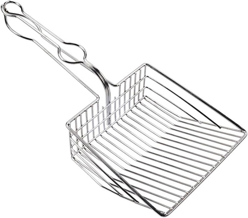 Metal Cat Litter Scoop Scoop Cat Litter Tray Pet Toilet Clean Shovel with Deep Shovel Non Stick Plated Aluminum