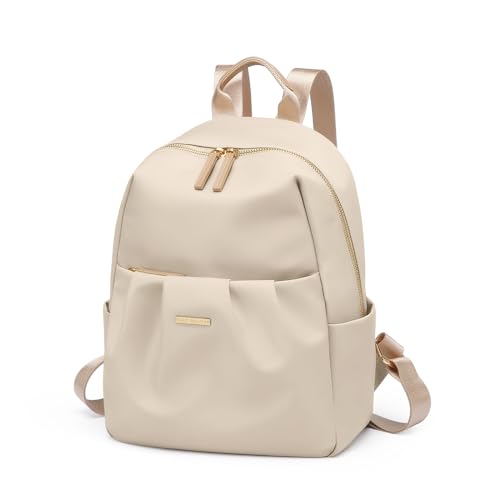 GOLF QUALITY Small Backpack for Women Cute Backpack Casual Work Daypack Purse for College Travel fit 97 Inch Apricot - Image 1