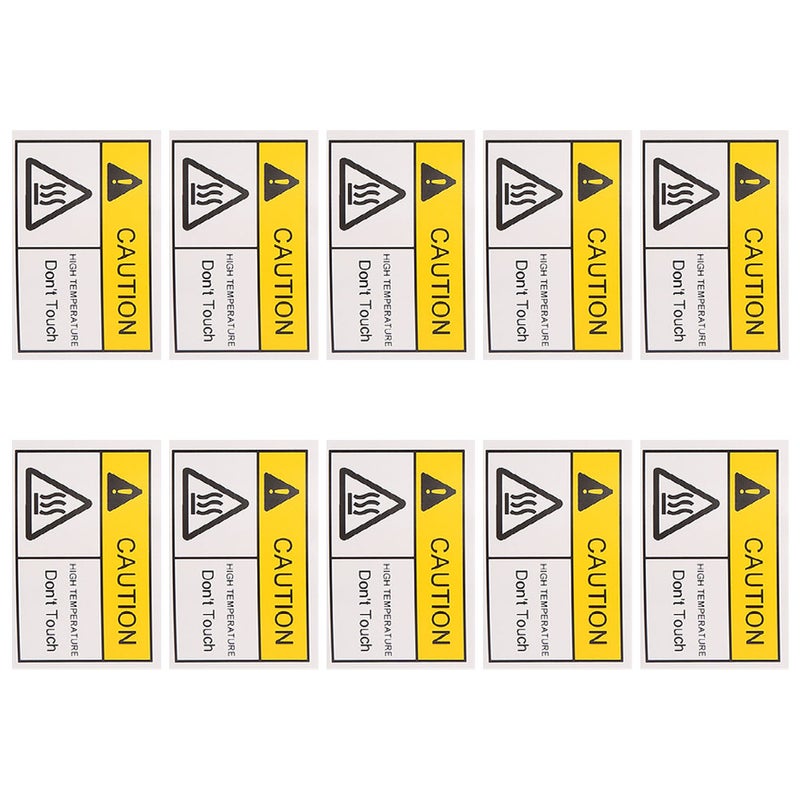 10pcs Caution Hot Sticker: Hot Warning Sticker - High Temperature Labels Adhesive Do Not Sign Decal For Industrial Equipment Factory Lab - Image 3