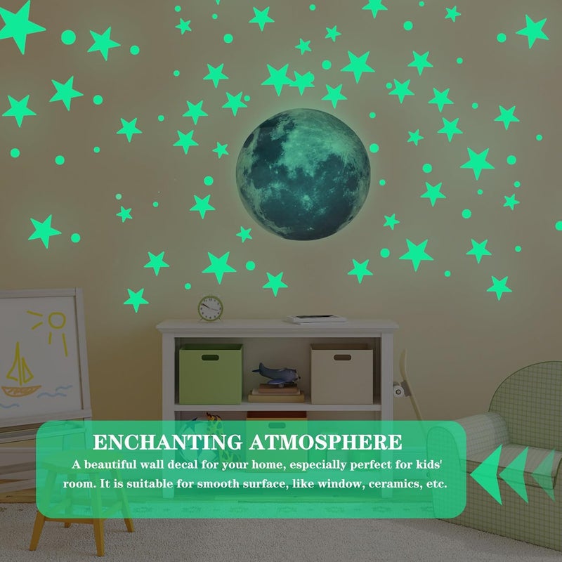 30cm in Dark Wall Sticker for Bedroom Nursery Self-Adhesive Luminous Decal Room Decor - Image 3