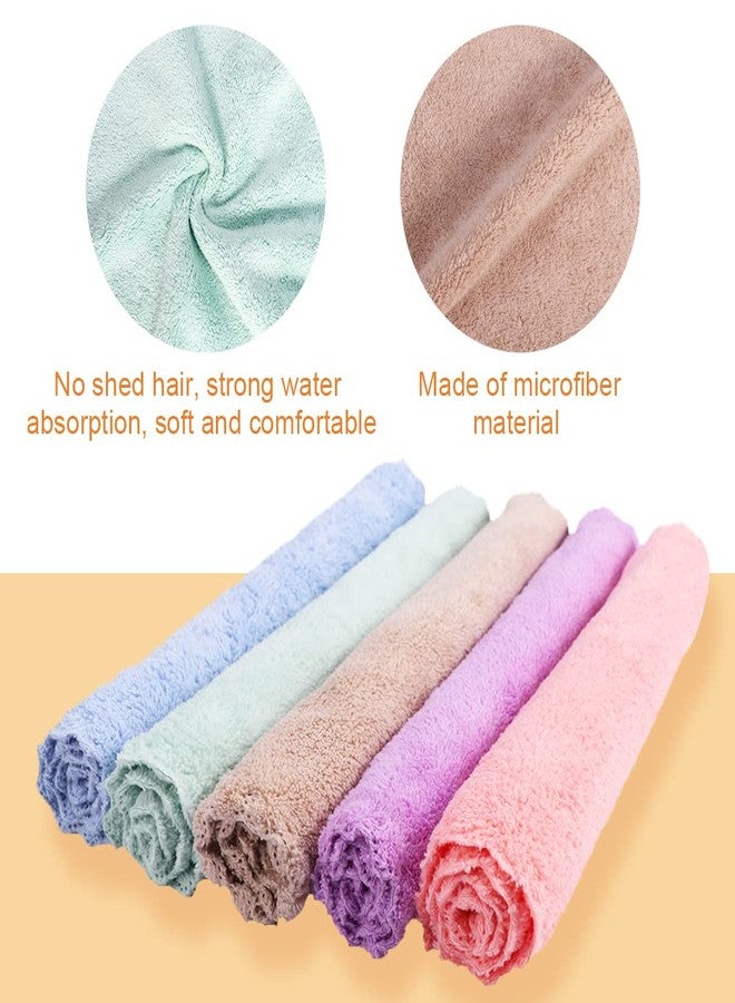 Denpetec Face Towel, 24Pcs Face Wash Cloth, Microfiber Soft Face Towel, with 1pc Women Headband Coral Fleece, Highly Absorbent, Easy to Carry, Wash Cloths for Your Face - Image 5