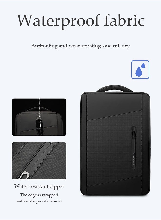 Generic - Slim Backpack for Men, 15.6 Inch Laptop Backpack, 3 in 1 Waterproof High Tech Backpack with Removable Buckle , Business Backpack Ideal for Working, Daily Life - Image 1