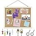 FEBSNOW FEBSNOW Cork Board Bulletin Board - 15.7 X 12 Inches Vision Board Wood Frame Corkboard Message Board Wall Mounted Pin  - Image 2