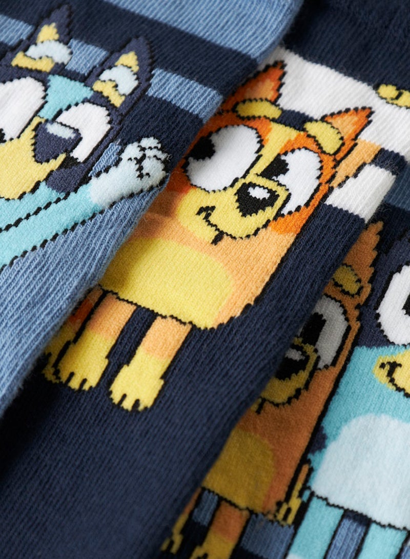 NAME IT Kids 3 Pack Bluey Ankle Socks - Image 4