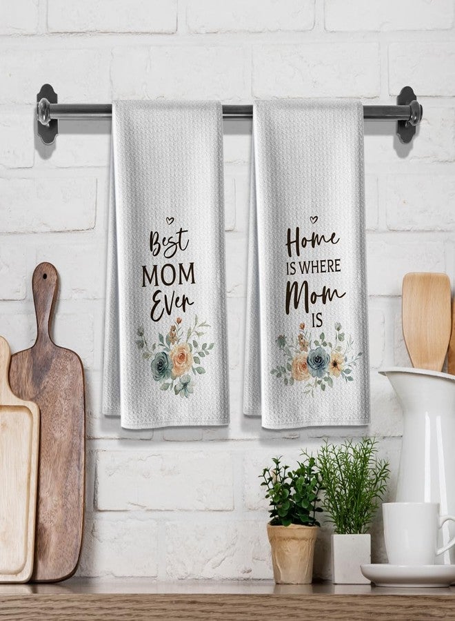 Hcaredee Kitchen Towels Gifts for Mom from Daughter Son, Funny Joked Dishcloth,16 * 24,2Pack, Microfiber Dish Towel,Hilarious Absorbent Hand Tea Towel,Mama Birthday Christmas - Image 2