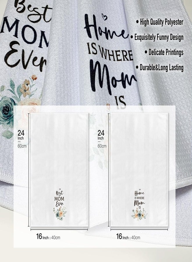 Hcaredee Kitchen Towels Gifts for Mom from Daughter Son, Funny Joked Dishcloth,16 * 24,2Pack, Microfiber Dish Towel,Hilarious Absorbent Hand Tea Towel,Mama Birthday Christmas - Image 5