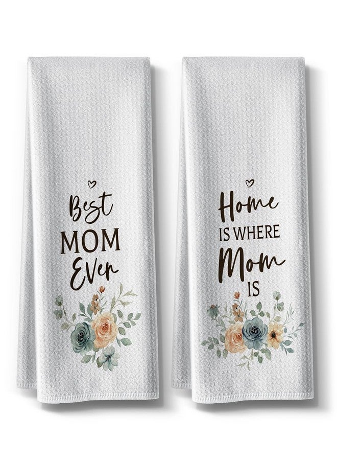 Hcaredee Kitchen Towels Gifts for Mom from Daughter Son, Funny Joked Dishcloth,16 * 24,2Pack, Microfiber Dish Towel,Hilarious Absorbent Hand Tea Towel,Mama Birthday Christmas - Image 1