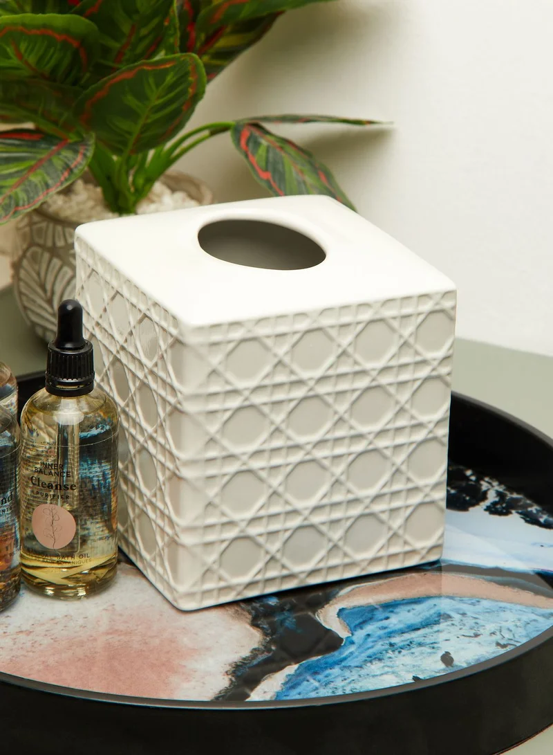 Kassatex Rattan Tissue Holder