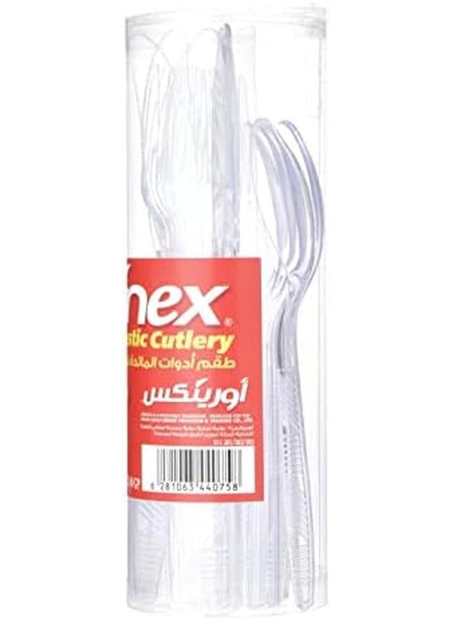 Orinex Plastic Cutlery Set 18 Pcs Clear 6281063440758 - Image 2