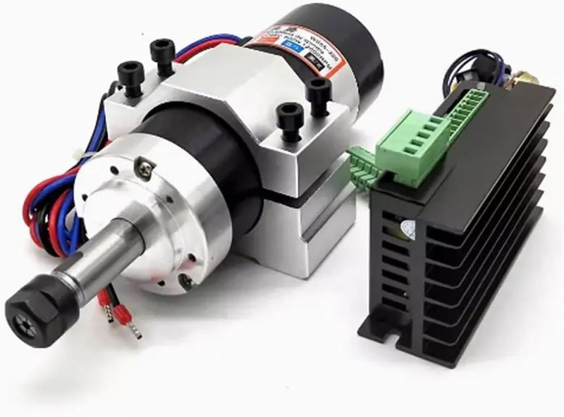 ER11/ER16 كوليت 55 مم PCB 500W / 300W محرك مغزل بدون فرشاة مبرد بالهواء آلة النقش 48V 12000R مزود طاقة سائق + مشبك (مجموعة 300 واط 3، ER11) - Image 4