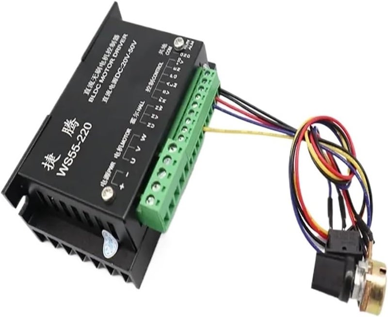 ER11/ER16 كوليت 55 مم PCB 500W / 300W محرك مغزل بدون فرشاة مبرد بالهواء آلة النقش 48V 12000R مزود طاقة سائق + مشبك (مجموعة 300 واط 3، ER11) - Image 5