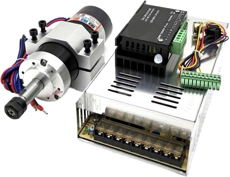 ER11/ER16 كوليت 55 مم PCB 500W / 300W محرك مغزل بدون فرشاة مبرد بالهواء آلة النقش 48V 12000R مزود طاقة سائق + مشبك (مجموعة 300 واط 3، ER11) - Image 2