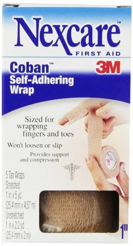 Nexcare Coban Self-Adherent Wrap, Tan, 1" X 5 Yd - Image 1