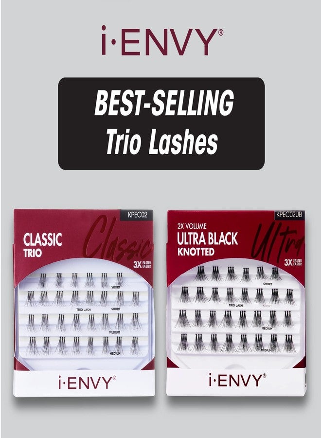 iEnvy i-ENVY by KISS Trio Lash Classic Medium 30 Lashes Natural Style 3X Faster Easier Application - Image 5