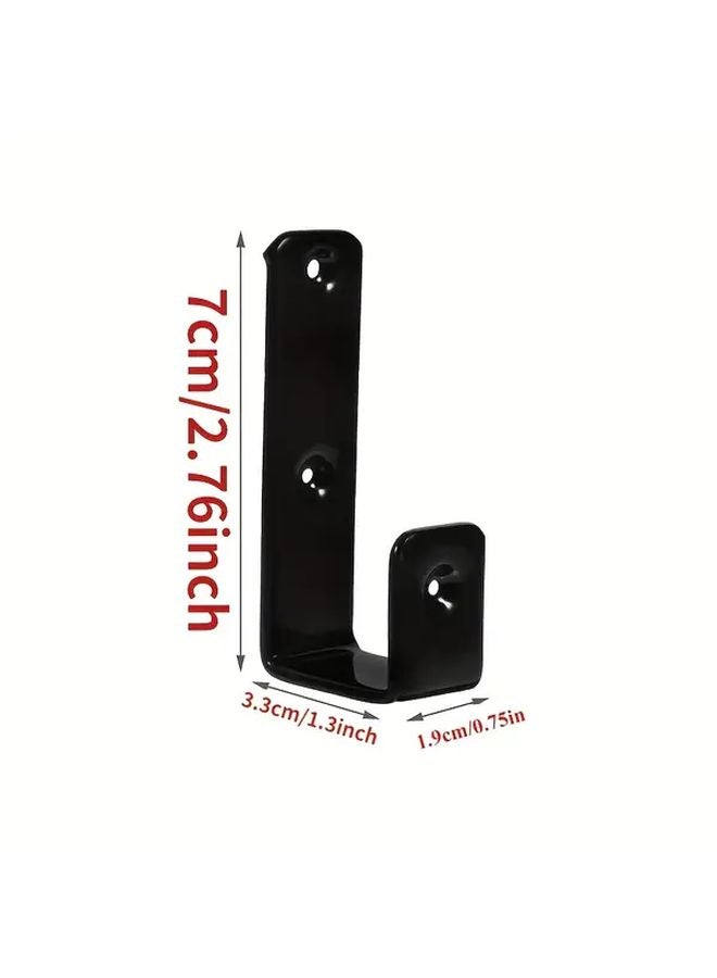 Heavy Duty Black Bunk Bed Ladder Hooks 2pcs Durable Safety Hooks Easy Install With Screws - Image 4
