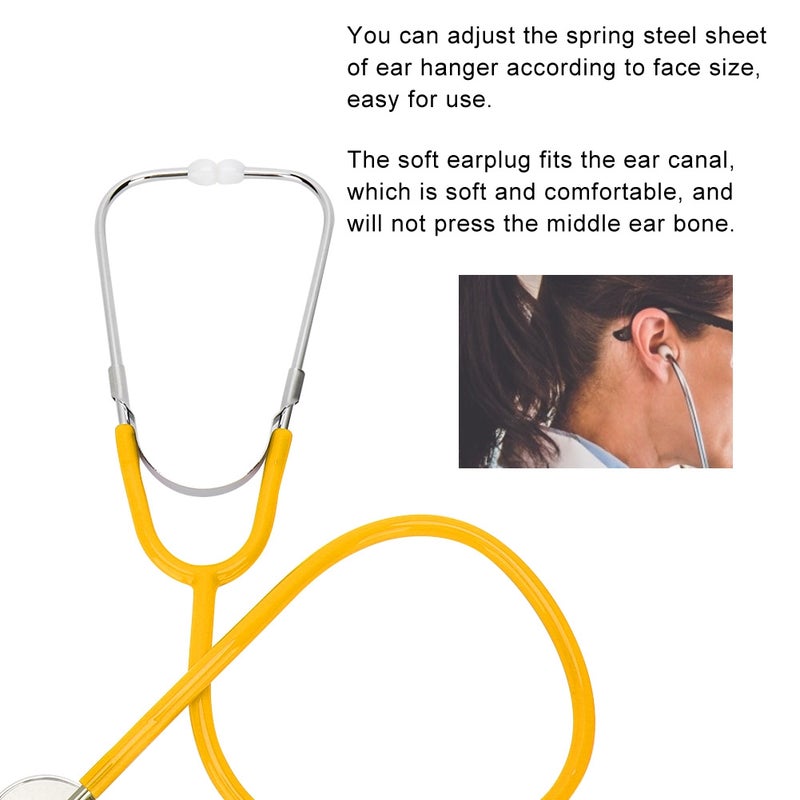 Professional Single Head Stethoscope Aluminium Alloy Heart Lung Detection Echoscope (Black) - Image 3