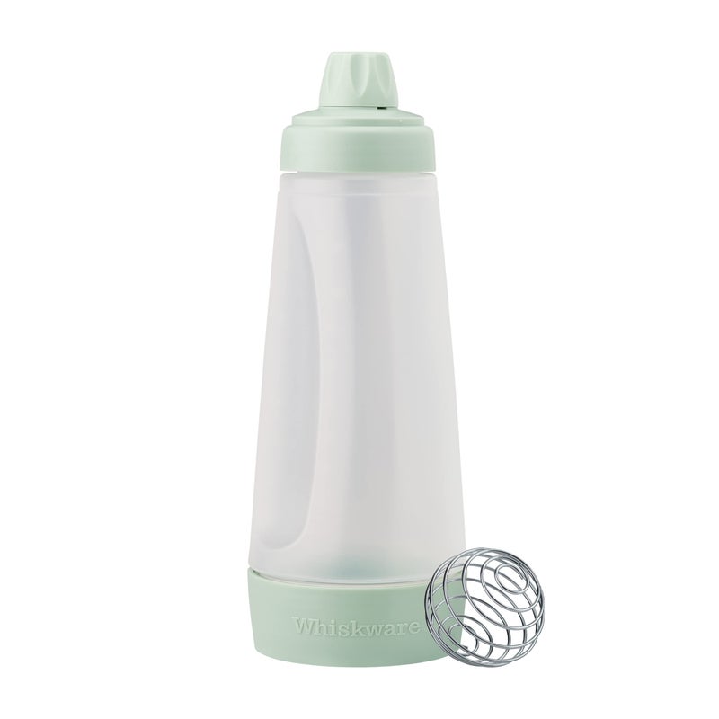 Whiskware Pancake Bottle, Batter Dispenser and Mixer with BlenderBall Wire Whisk, Durable, No-Mess, BPA Free, Dishwasher Safe, Mint - Image 1