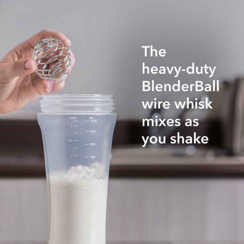 Whiskware Pancake Bottle, Batter Dispenser and Mixer with BlenderBall Wire Whisk, Durable, No-Mess, BPA Free, Dishwasher Safe, Mint - Image 4