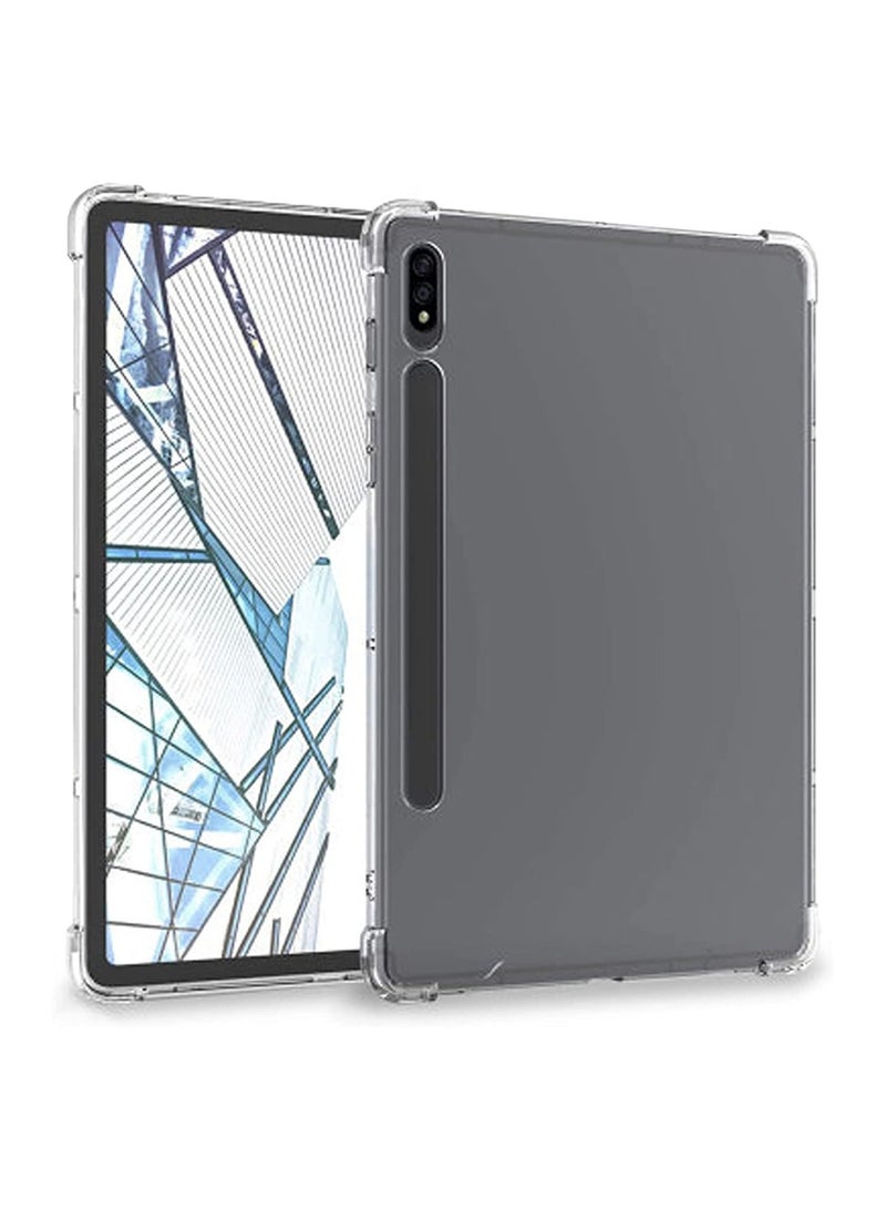 Wtech Premium Quality TPU With Bumper Corners Cover Case For Samsung Galaxy Tab S8 Plus 2022 SM-X800 / 806 12.4 Inch Clear - Image 1