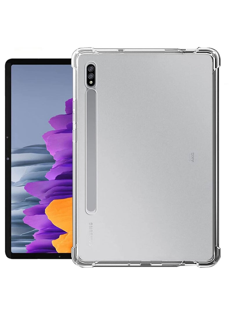 Wtech Premium Quality TPU With Bumper Corners Cover Case For Samsung Galaxy Tab S8 Plus 2022 SM-X800 / 806 12.4 Inch Clear - Image 4