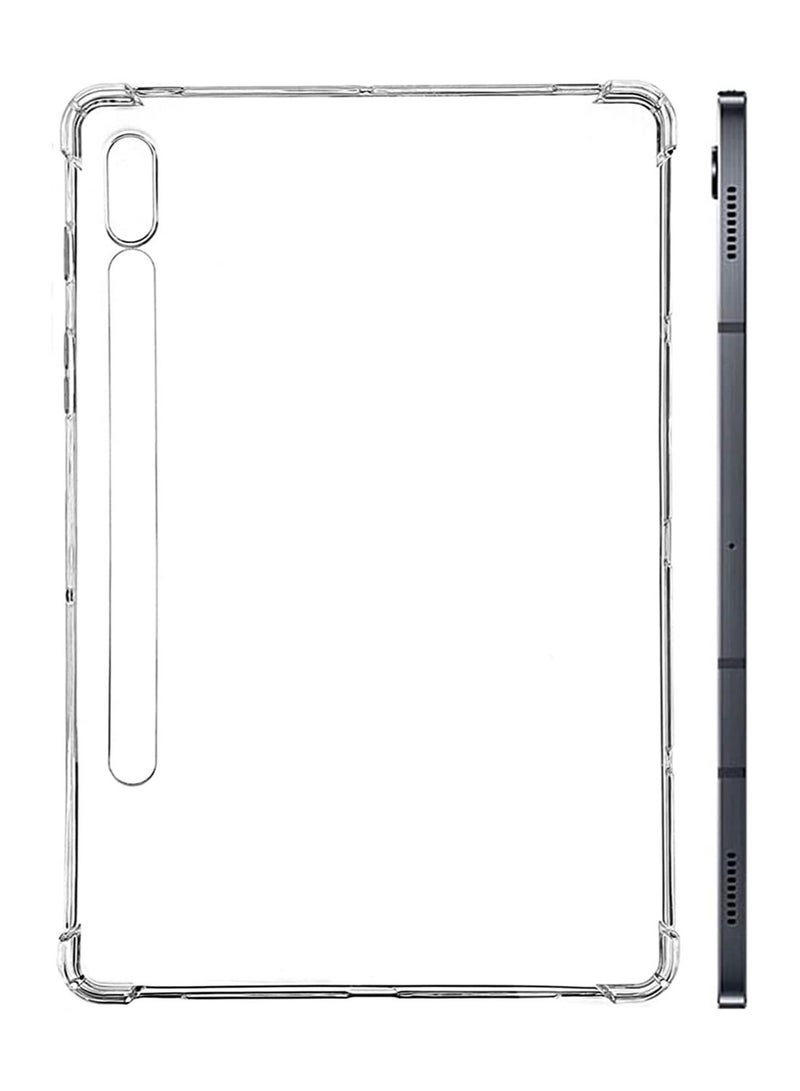 Wtech Premium Quality TPU With Bumper Corners Cover Case For Samsung Galaxy Tab S8 Plus 2022 SM-X800 / 806 12.4 Inch Clear - Image 3