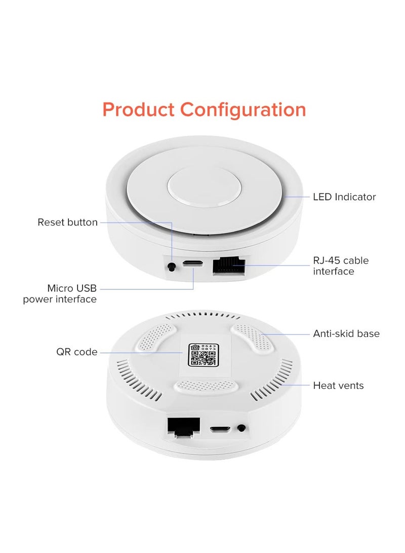 Tuya Zigbee 3.0 Hub Gateway - Smart Home Controller Compatible with Alexa & Google Home, WiFi & Wired Connectivity, Works with Smart Life App for Seamless Automation  - Image 5