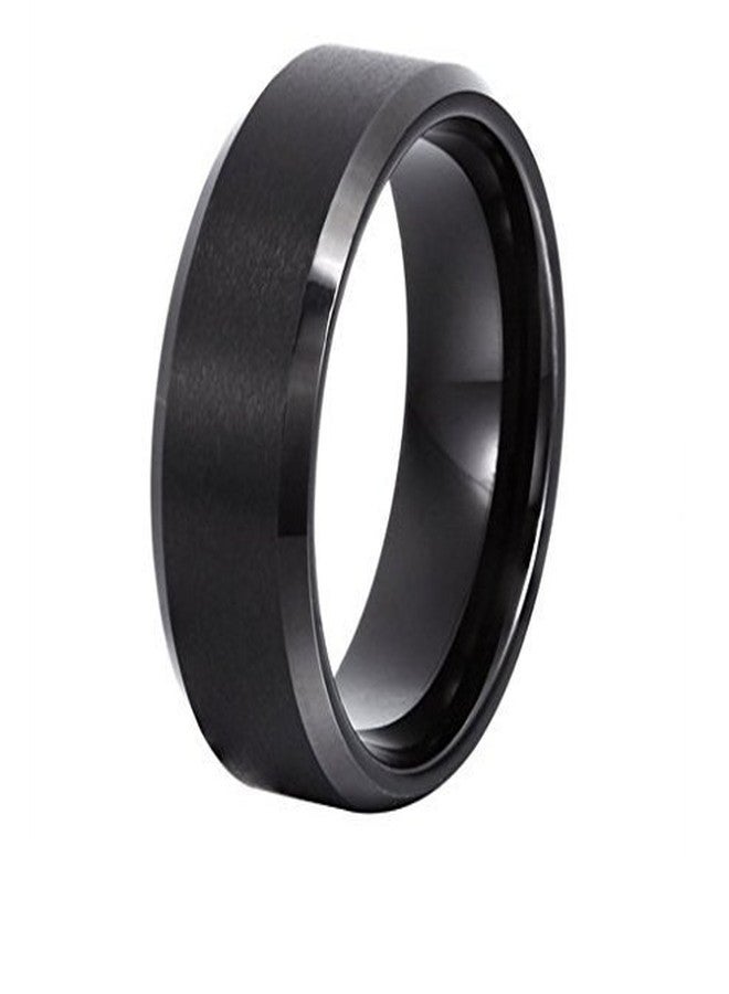 VIEN Rings for Men Trendy 316L Stainless Steel Black Band Ring for Men and Boys (21) - Image 1